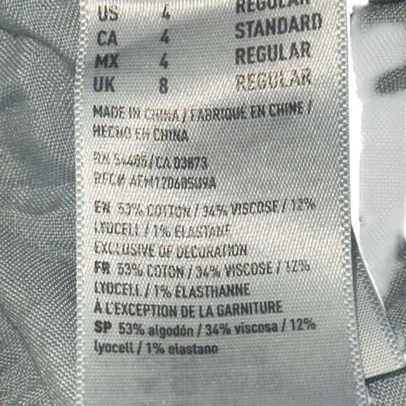 American Eagle Dark Wash Mid Rise Super Stretch Denim Jegging Ladies Size 4 - Picture 5 of 12